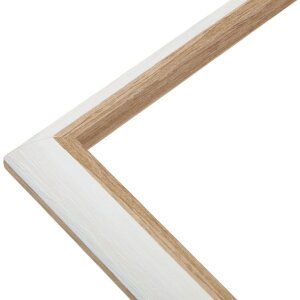 Marco de plástico S46WG borde blanco natural 10x15 cm