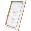 Marco de plástico S46WG borde blanco natural 10x15 cm