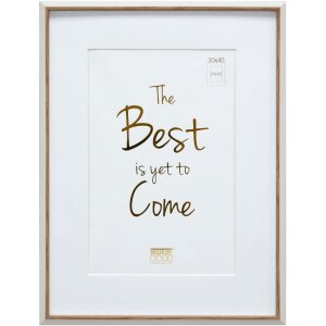 Marco de plástico S46WG borde blanco natural 18x24 cm