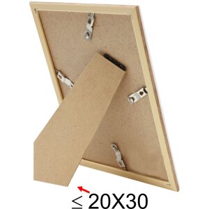 Marco de plástico S46WG borde blanco natural 18x24 cm