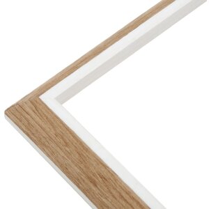Marco de plástico S46WG borde natural blanco 18x24 cm