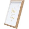 Marco de plástico S46WG borde natural blanco 18x24 cm