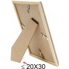 Marco de plástico S46WG borde natural blanco 18x24 cm