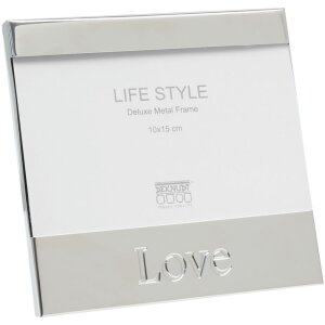 Marco de fotos S57ML1 plata 10x15 cm Love
