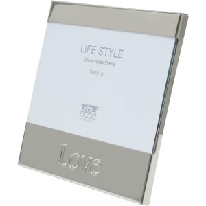 Marco de fotos S57ML1 plata 10x15 cm Love
