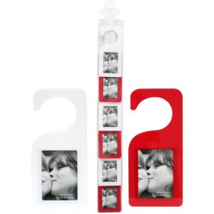Etiqueta para puerta con foto en blanco o rojo