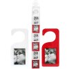 Etiqueta para puerta con foto en blanco o rojo