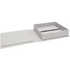 Caja USB de lino gris 13x13 cm