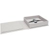 Caja USB de lino gris 13x13 cm