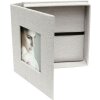 Caja USB de lino gris 13x13 cm