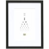 Marco de madera S66KF2 negro 30x45 cm con paspartú