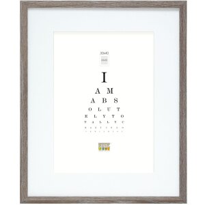 Marco de madera S66KH3 marrón-gris 20x25 cm con paspartú