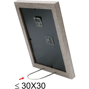 Marco de madera S66KH3 marrón-gris 30x40 cm con paspartú