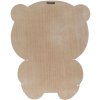 Pared de madera en forma de panda con soportes 38x48 cm