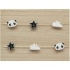Pared de madera con 6 pinzas 30x40 cm