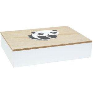 Deknudt Caja de madera para fotos Panda 16,2x21,2x5 cm