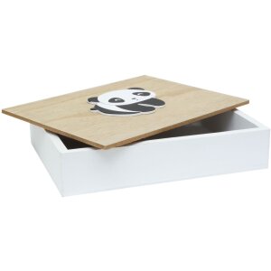 Deknudt Caja de madera para fotos Panda 16,2x21,2x5 cm