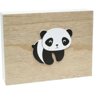 Deknudt Caja de madera para fotos Panda 16,2x21,2x5 cm