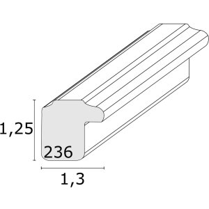 S236D1 Marco de madera plata