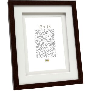 Raher 13x18 marco de madera doble passe-partout