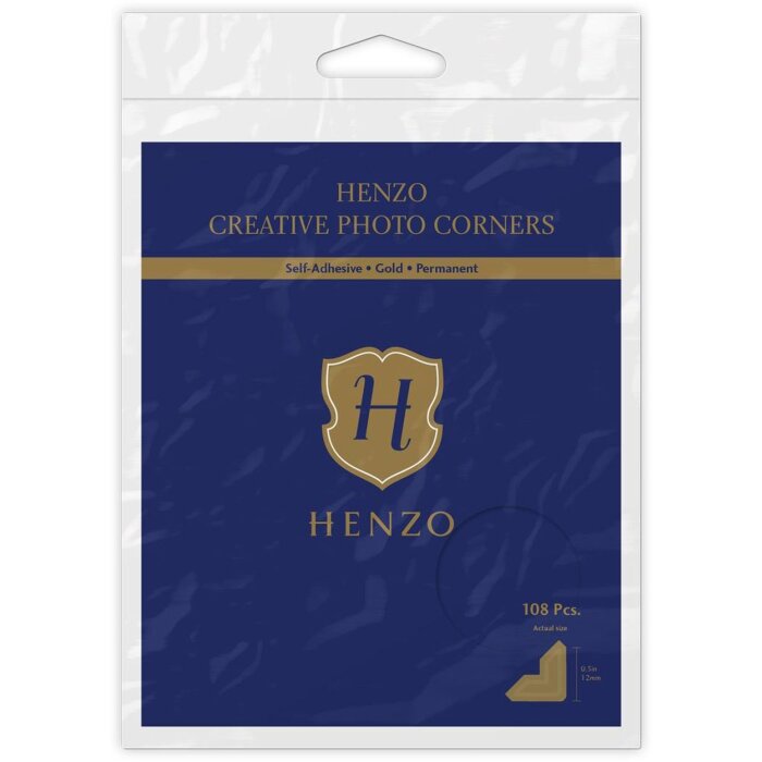 Henzo foto esquinas de color oro 108 piezas
