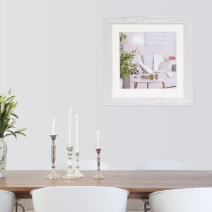 Henzo Marco Moderno 50x50 cm blanco con passepartout 30x30 cm