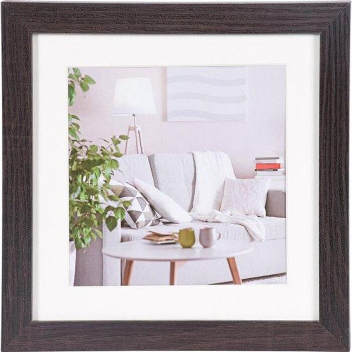 Henzo Marco Moderno 50x50 cm marrón oscuro con passepartout 30x30 cm