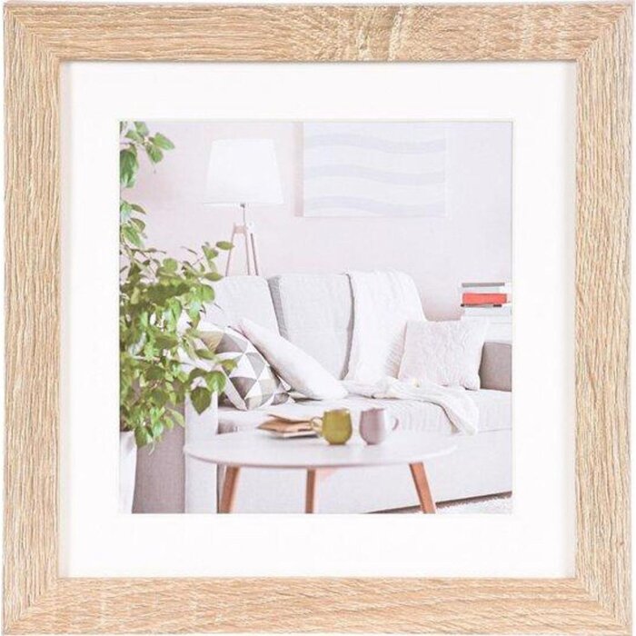 Marco Henzo moderno 50x50 cm marrón medio con paspartú 30x30 cm