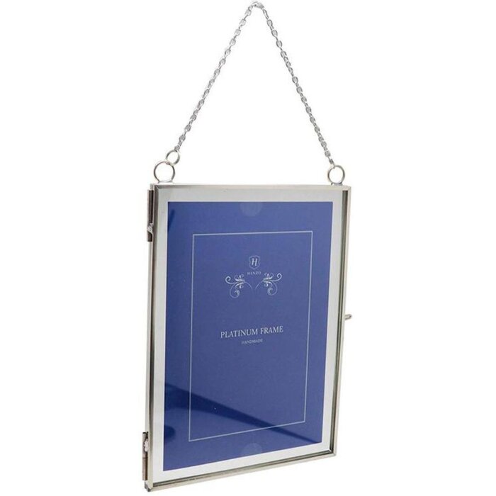 Marco metal vintage 2 fotos 13x18 cm plata