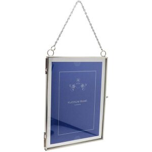 Marco metal vintage 2 fotos 13x18 cm plata