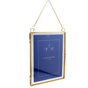 Marco metal vintage 2 fotos 15x20 cm oro