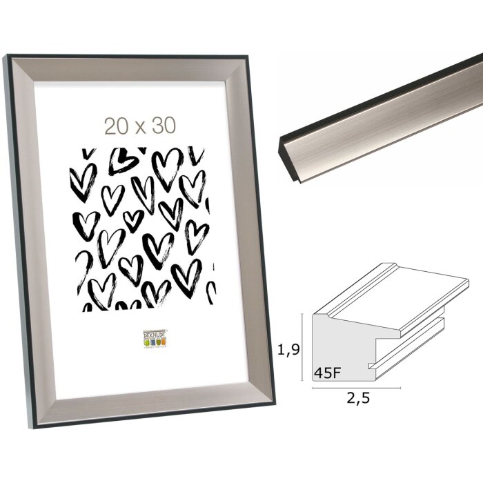 Marco de plástico S45FD2 plata Cristal antirreflejos