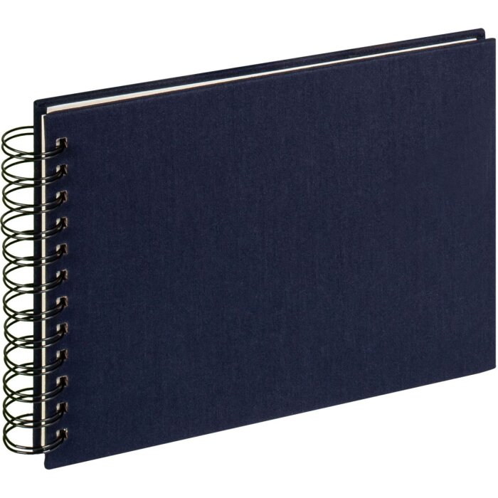 Walther Álbum espiral Tela azul oscuro 23x17 cm 40 páginas blancas