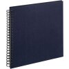 Walther Álbum espiral tela azul oscuro 30x30 cm 50 páginas blancas