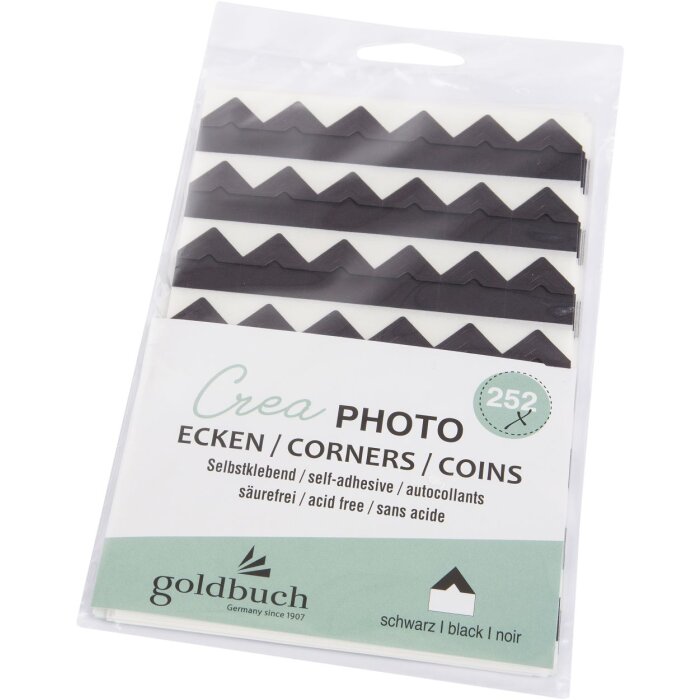 Goldbuch 252 Esquinas de fotos Crea negro