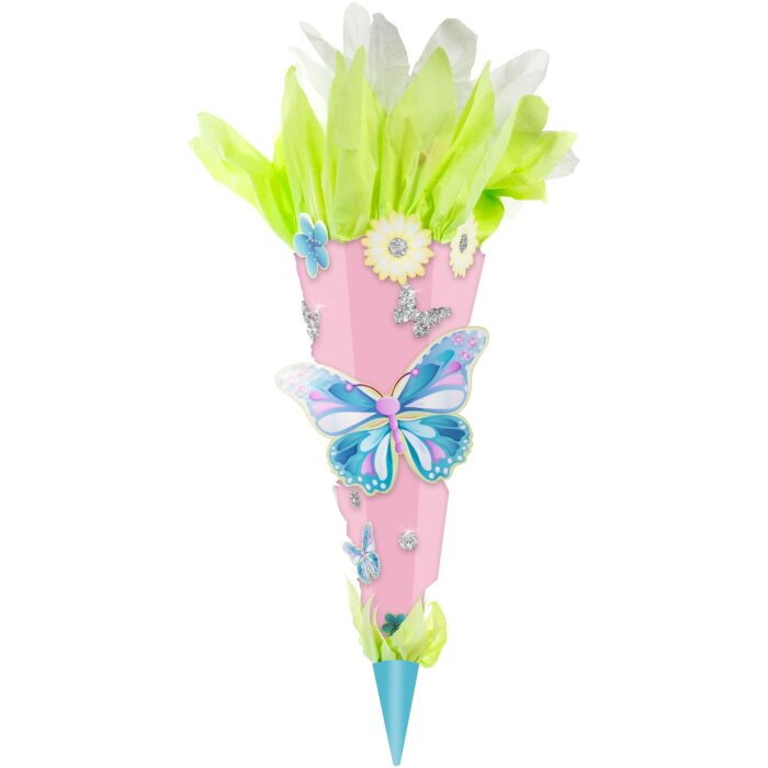 Goldbuch Juego de manualidades de conos escolares Mariposas de cartón ondulado 68 cm