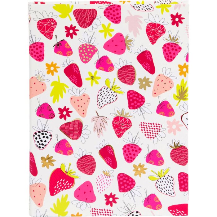 Cuaderno A5 en blanco Fresas