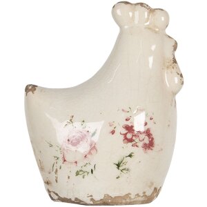 Decoración Pollo 9x6x11 cm crema 6CE1185