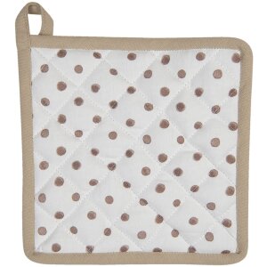 Clayre & Eef Agarrador 20x20 cm beige REB45