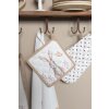 Clayre & Eef Agarrador 20x20 cm beige REB45
