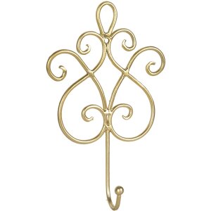 Gancho de pared 15x5x22 cm dorado W40352GO