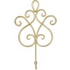 Gancho de pared 15x5x22 cm dorado W40352GO