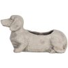 Clayre & Eef 6TE0305 Maceta Interior 24x9x13 cm Perro Gris