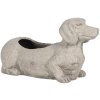Clayre & Eef 6TE0305 Maceta Interior 24x9x13 cm Perro Gris