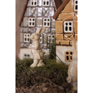 Decoración conejo 4x4x11 cm blanco 6PR3079W