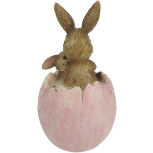 Decoración Conejo 9x5x10 cm rosa 6PR3268