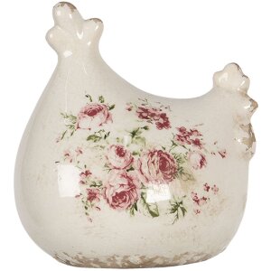 Decoración pollo 12x11x13 cm crema 6CE1186