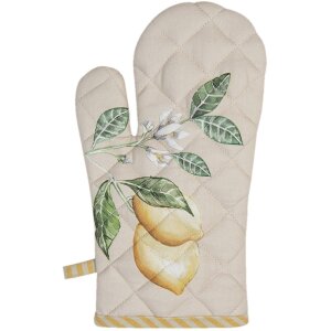 Clayre & Eef Guante de horno 16x30 cm beige LEL44