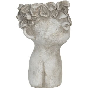 Maceta 11x11x18 cm gris 6TE0327S