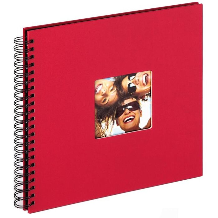 Walther Álbum espiral Fun rojo 30x30 cm 50 páginas negras